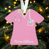 Personalisiert-Rosa-Kinderkrippe Ornament