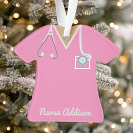 Personalisiert-Rosa-Kinderkrippe Ornament