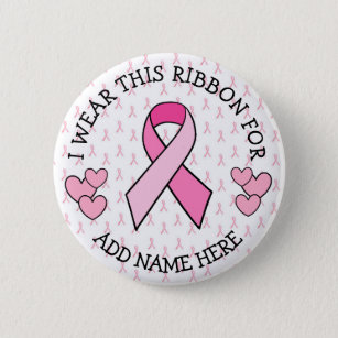 Personalisiert rosa Krebsschaltfläche Button