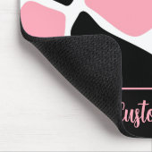 Personalisiert rosa Kuh Tierdruck Mousepad (Ecke)