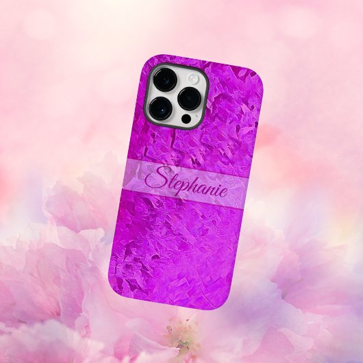 Personalisiert rosa Künstlerischer Name Case-Mate iPhone Hülle