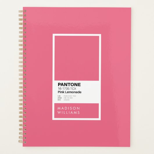 Personalisiert-rosa-Lemonade-Notebook | Individuel Planer (Vorderseite)