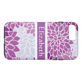 Personalisiert rosa Lila Blumenmuster Case-Mate iPhone Hülle (Rückseite (Horizontal))