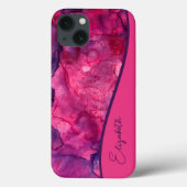 Personalisiert rosa Lila Farbe Case-Mate iPhone Hülle (Rückseite)