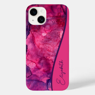Personalisiert rosa Lila Farbe Case-Mate iPhone 14 Hülle