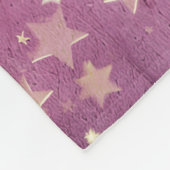 Personalisiert rosa Lila Sterne - Nachricht Nichte Fleecedecke (Ecke)