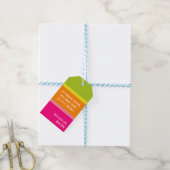 Personalisiert rosa, Limon, orange und gelb Geschenkanhänger (Mit Garn)