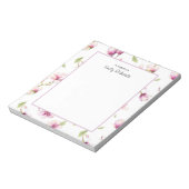 Personalisiert rosa Magnolienblüte Notepad Notizblock (Rotiert)