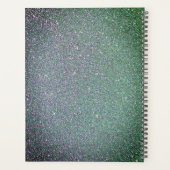 Personalisiert rosa Marmor Minty Green Planer (Rückseite)