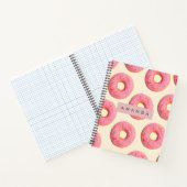 Personalisiert rosa Mattiertes Donut-Muster Notizblock (Innenseite)