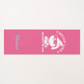 Personalisiert rosa "Mindful Bunny" Yoga Mat Yogamatte (Vorderseite (Horizontal))