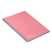 Personalisiert rosa Minimalistisch Notizblock (Rechte Seite)