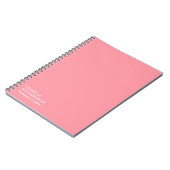 Personalisiert rosa Minimalistisch Notizblock (Linke Seite)