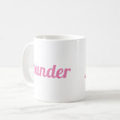 Personalisiert-rosa-Moderner beruflicher Chef-Grün Kaffeetasse (Vorderseite Links)