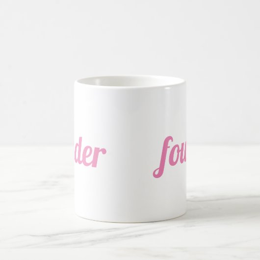 Personalisiert-rosa-Moderner beruflicher Chef-Grün Kaffeetasse (Mittel)