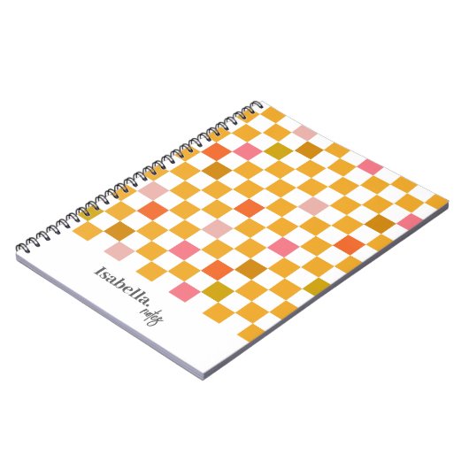 Personalisiert-rosa-modernes Notebook Notizblock (Linke Seite)