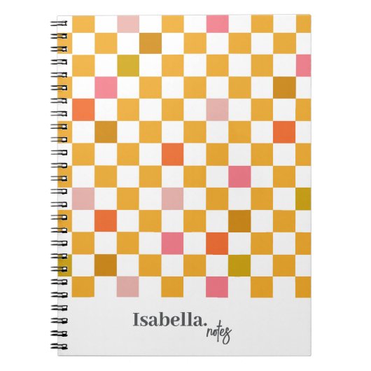 Personalisiert-rosa-modernes Notebook Notizblock (Vorderseite)