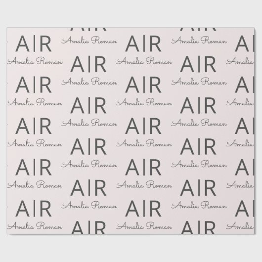 Personalisiert rosa Monogramm Geschenkpapier (Flach)