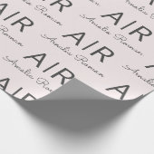 Personalisiert rosa Monogramm Geschenkpapier (Ecke)