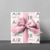 Personalisiert rosa Monogramm Geschenkpapier