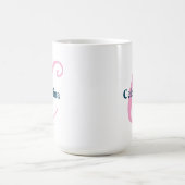 Personalisiert-rosa-Monogramm-Letter-C-Individuell Kaffeetasse (Mittel)