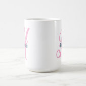 Personalisiert-rosa-Monogramm-Letter-H-Individuell Kaffeetasse (Mittel)