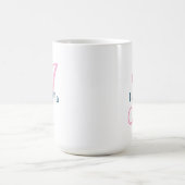 Personalisiert-rosa-Monogramm-Letter-I-Individuell Kaffeetasse (Mittel)