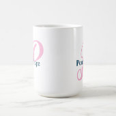 Personalisiert-rosa-Monogramm-Letter-P-Individuell Kaffeetasse (Mittel)