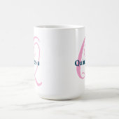 Personalisiert-rosa-Monogramm-Letter-Q-Individuell Kaffeetasse (Mittel)
