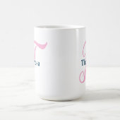 Personalisiert-rosa-Monogramm-Letter-T-Individuell Kaffeetasse (Mittel)