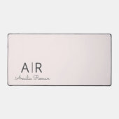 Personalisiert rosa Monogramm Schreibtischunterlage (Vorderseite)