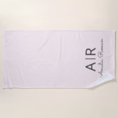 Personalisiert rosa Monogramm Strandtuch (Vorderseite)