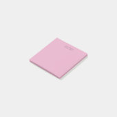 Personalisiert rosa Nachhinein- Hinweise Post-it Klebezettel (angewinkelt)