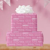 Personalisiert rosa Name Niedliche Schriftart Coll