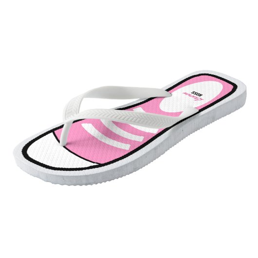 Personalisiert-rosa-Neaker Badesandalen (Schrägansicht)