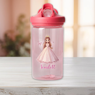 Personalisiert rosa Niedliche Prinzessin Trinkflasche