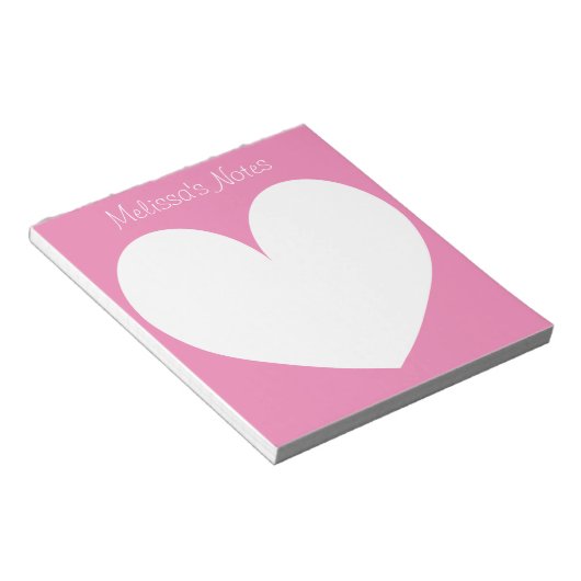 Personalisiert rosa Notizblöcke (angewinkelt)