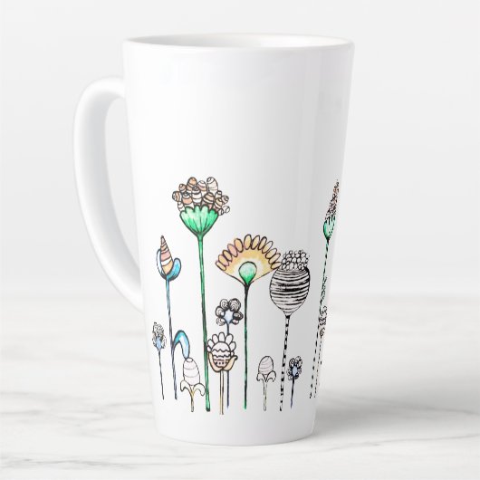 Personalisiert rosa Orange Milchtasse (Linke Ecke)