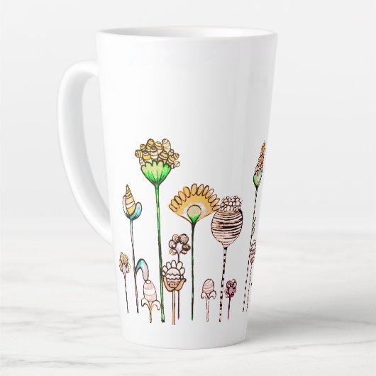 Personalisiert rosa, orange Personalisiertes Skrip Milchtasse (Linke Ecke)