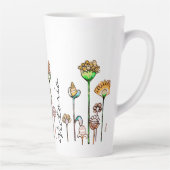 Personalisiert rosa, orange Personalisiertes Skrip Milchtasse (Rechts)