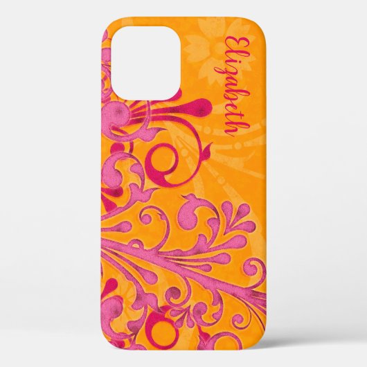 Personalisiert rosa orangefarbenes iPhone 6 Fall V Case-Mate iPhone Hülle (Rückseite)