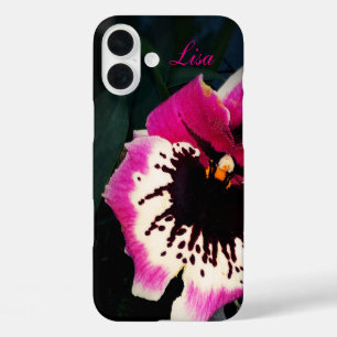 Personalisiert-Rosa-Orchid-Apple-iPhone-Fall iPhone 16 Plus Hülle