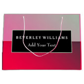 Personalisiert rosa Papiertasche Große Geschenktüte (Vorderseite)