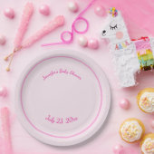 Personalisiert rosa pappteller (Party)