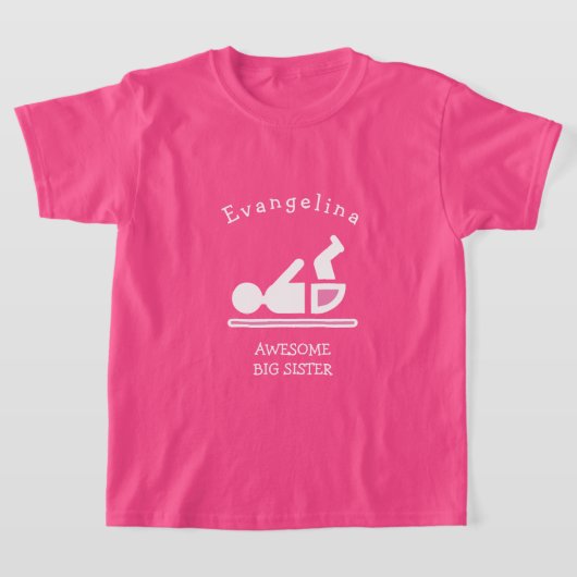 Personalisiert rosa PHANTASTISCHE BIG SISTER T-Shirt (Ablage )
