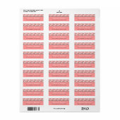 Personalisiert rosa Polka Dot Address Labels (Vorne)