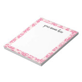 Personalisiert rosa Porzellan Notepad Notizblock (Rotiert)