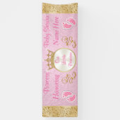 Personalisiert rosa Princess Baby Showbanner Banner (Vertikal)