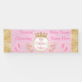 Personalisiert rosa Princess Baby Showbanner Banner (Horizontal)