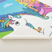 Personalisiert Rosa Prinzessin Unicorn Sherpa Blan Sherpadecke (3/4)